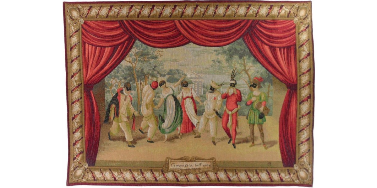 Gobelín Tapisserie Comedia del Arte